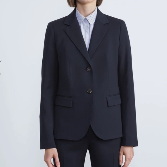 Lafayette 148 New York Stretch Wool Two-Button Blazer - Picture 1 of 6